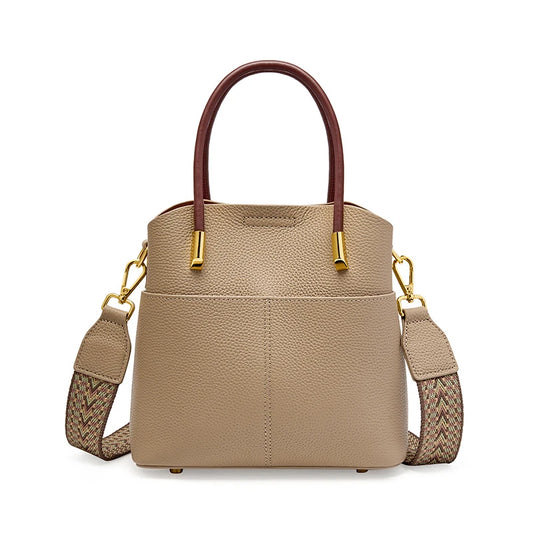Genuine Leather Bucket  Shoulder Crossbody Tote Purses Ladies - Vennus
