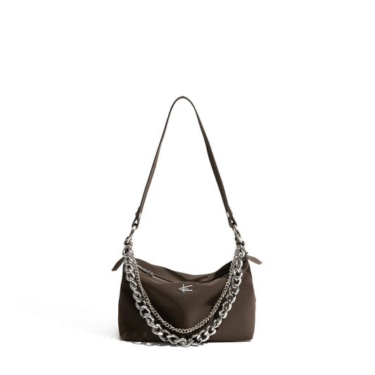 Underarm Bag Fashion Canvas Female Shoulder Bags Elegant Stylish Crossbody Bags Casual Chain Handbag Small Purse - Vennus