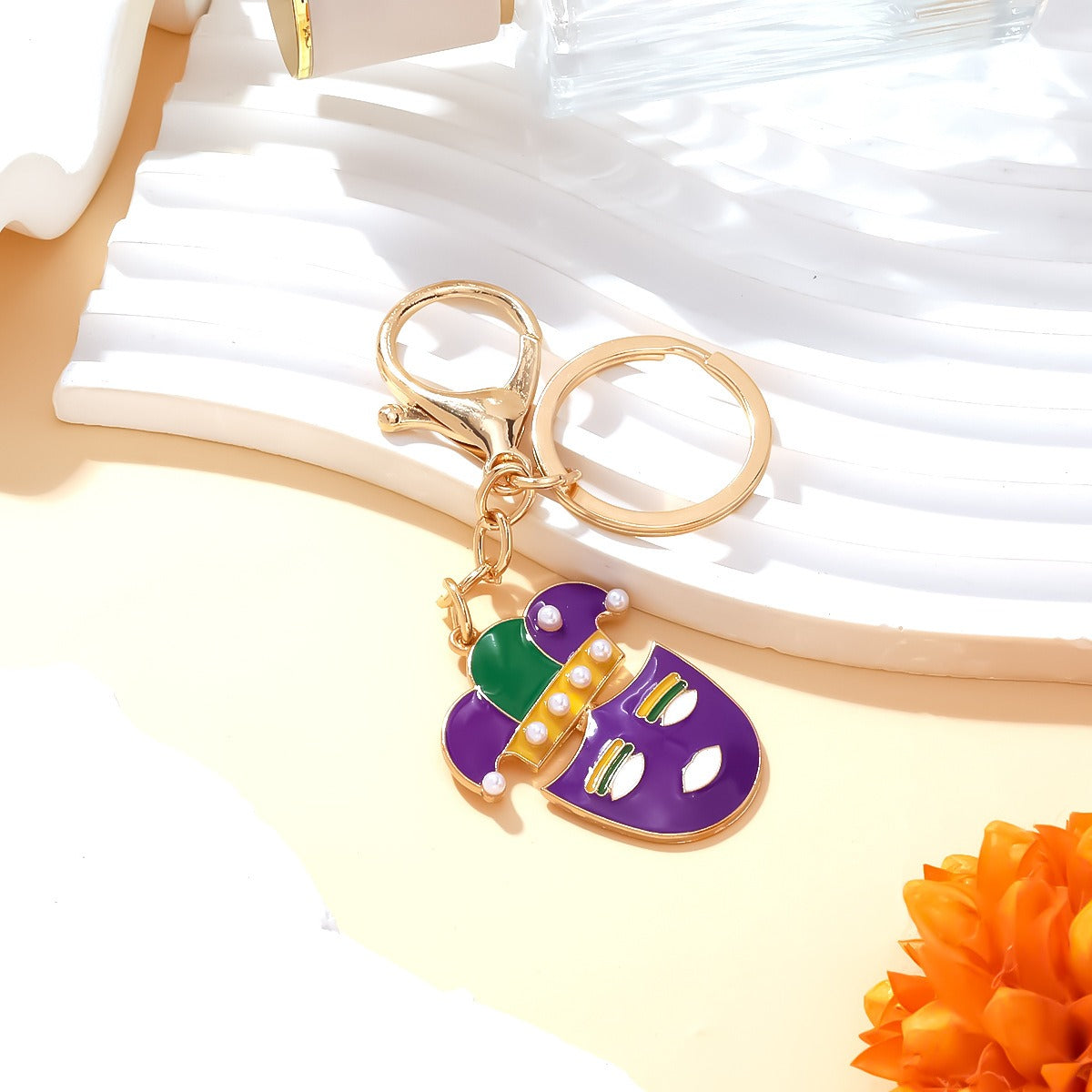 Joker Mask Pendant Keychain Bag Charm